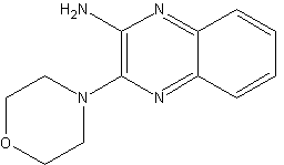 2-(吗啉基)-3-氨基喹喔啉结构式