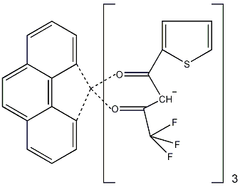 (1,10-菲咯啉)三[4,4,4-三氟-1-(2-噻吩基)-1,3-丁二酮]铕(III)结构式