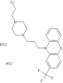 二氢氯化氟奋乃静-N-2氯乙烷结构式