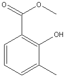 2-羟基-3-甲基苯甲酸甲酯结构式