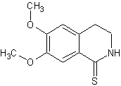 ,7-二甲氧基-1,2,3,4-四羟基异喹啉-1-硫酮结构式