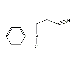 3-(苯基二氯硅烷)丙腈结构式