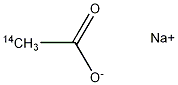 乙酸钠-2-14C结构式