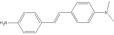 4-氨基-4'-(N,N-二甲基氨基)1,2-二苯乙烯结构式