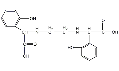 N,N'-乙基双(2-[2-羟基苯基]甘氨酸)结构式