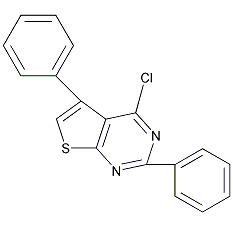 4-氯-2,5-二苯基噻吩[2,3-d]嘧啶结构式