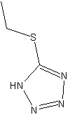 5-乙硫基四氮唑结构式