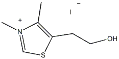 5-(2-羟基乙基)-3,4-二甲硫基唑碘正离子结构式