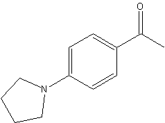 4'-(1-吡咯烷基)苯乙酮结构式