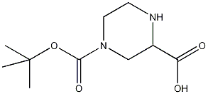 4-N-叔丁氧羰基-哌嗪-2-羧酸结构式