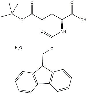 N-(9-Fmoc)-L-谷氨酸-γ-叔丁酯一水结构式