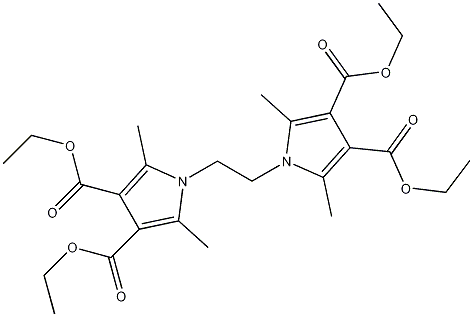 四乙基1,1'-乙烯双(2,5-二甲基氢吡咯-3,4-二羧酸)结构式