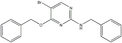 2-苄氨基-4-苄氧基-5-溴嘧啶结构式