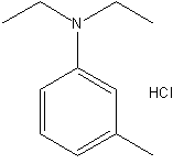 N,N-二乙基间甲苯胺盐酸盐结构式