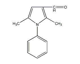 2,5-二甲基-1-苯基吡咯-3-羰醛结构式