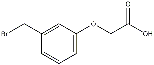 3-(溴甲基)苯氧基乙酸结构式
