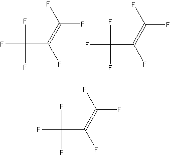 六氟丙烯,三聚体结构式