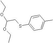4-甲基苯基硫代乙醛乙二醇缩醛结构式