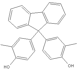 9,9-二(4-羟基-3-甲基苯基)芴结构式