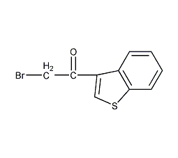 1-苯并[b]噻酚-3-基-2-溴乙基-1-酮结构式