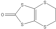 4,5-二亚乙基二硫代-1,3-二硫醇-2-酮结构式