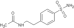 N-(p-氨磺酰苯乙基)乙酰胺结构式