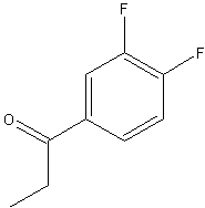 3',4'-二氟代苯丙酮结构式