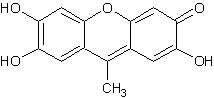 9-甲基-2,3,7-三羟基-6-芴酮硫酸盐结构式