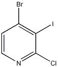 4-溴-2-氯-3-碘吡啶结构式