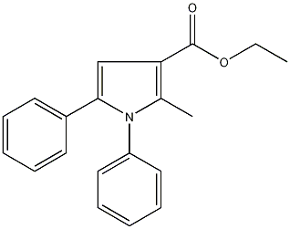 2-甲基-1,5-二苯基吡咯-3-甲酸乙酯结构式