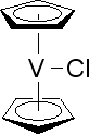双(环戊二烯)二氯化钒结构式