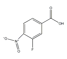 4-硝基-3-氟苯甲酸结构式
