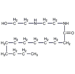 N-[2-[(2-羟乙基)氨基]乙基]月桂酰胺结构式