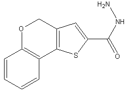 4H-[1]-苯并吡喃[4,3-b]噻吩-2-甲酸酰肼结构式