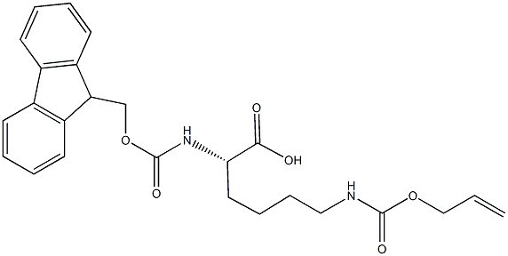 芴甲氧羰基-赖氨酸(Alloc)结构式