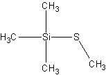 三甲基(甲硫基)硅烷结构式