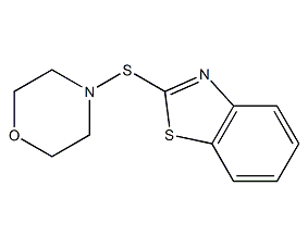 2-(硫代吗啉基)苯并噻唑结构式