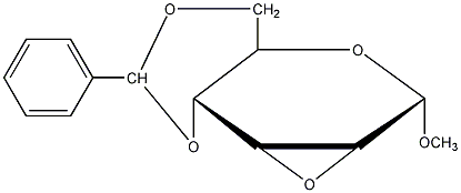 甲基2,3-脱水-4,6-O-亚苄基-α-D-吡喃糖苷结构式