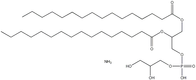 1,2-二十六酰基-rac-甘油-3-磷酰基-rac-(1-甘油)铵盐结构式