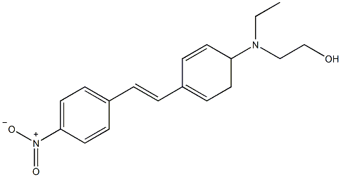 2-[乙基[4-[2-(4-硝基苯基)乙烯基]苯基]氨基]乙醇结构式