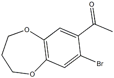 7-乙酰基-8-溴-3,4-二氢-2H-1,5-苯并二塞平结构式