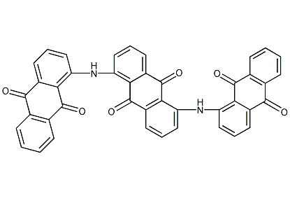 1,5-双[(9,10-二氢-9,10-二氧-1-蒽)氨基]蒽醌结构式