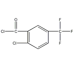 2-氯-5-(三氟甲基)苯甲酰氯结构式