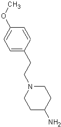 4-氨基-1-[2-(4-甲氧基苯基)乙基]哌啶结构式