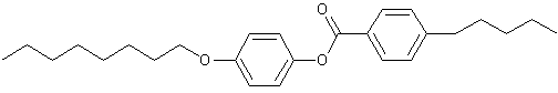 对正戊基苯甲酸对正辛氧基苯酯结构式