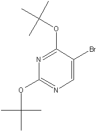 2,4-二叔丁氧基-5-溴嘧啶结构式