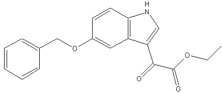 5-苄氧基吲哚-3-二羟乙酸乙酯结构式