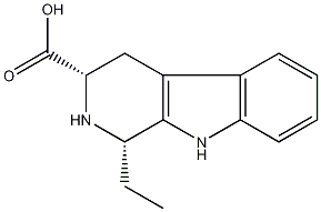 (1S,3S)-1-乙基-2,3,4,9-四氢-1H-吡啶并[3,4-b]吲哚-3-羧酸结构式