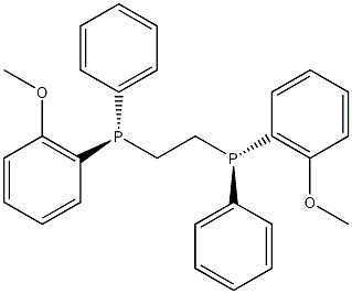 (1R,2R)-双[(2-甲氧基苯基)苯基磷]乙烷结构式