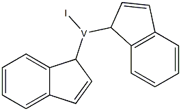 碘化双(茚基)钒(III)结构式